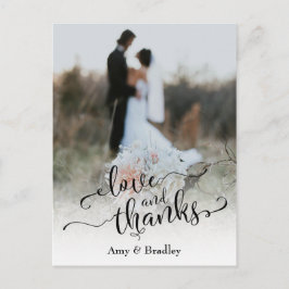 Postal Sutil y elegante tipo de amor y agradecimiento de 