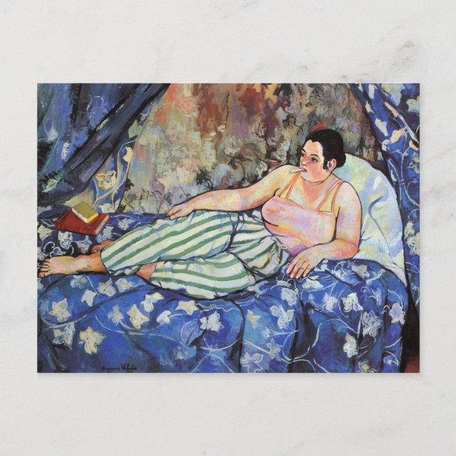 Postal SUZANNE VALADON - La habitación azul de 1923 (Anverso)