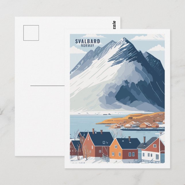 Postal Svalbard Noruega Famoso lugar de viaje (Anverso / Reverso)
