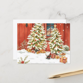 Postal Svensk tomte. Jul kort