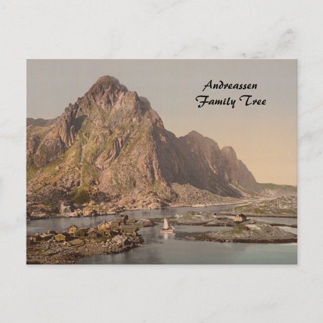 Postal Svolvaer, Lofoten, Nord-Norge, Noruega (Anverso)