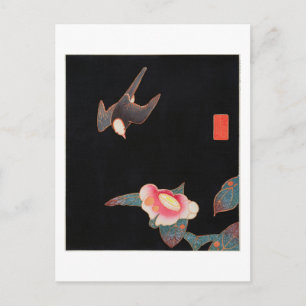 Postal Swallow y Camellia, Jakuchū