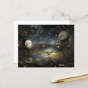 Postal Swamp surrealista Steampunk Clock