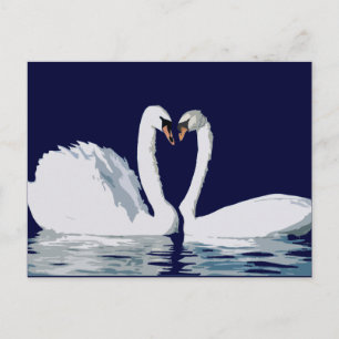 Postal Swans de amor