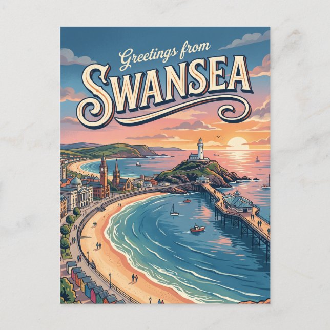 Postal Swansea Reino Unido (Anverso)