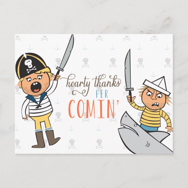 Postal Swashbuckler Gracias Postcard (Anverso)