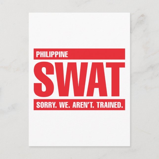 Postal SWAT filipino - rojo (Anverso)