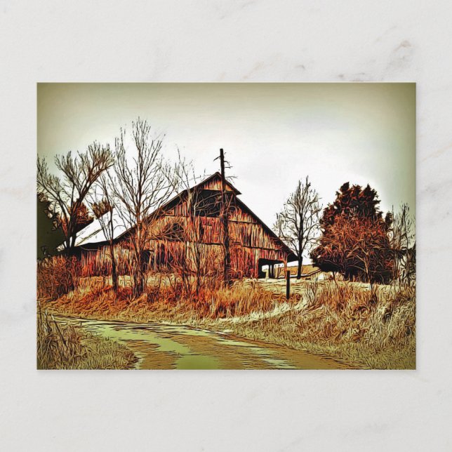 Postal Swayback Barn (Anverso)