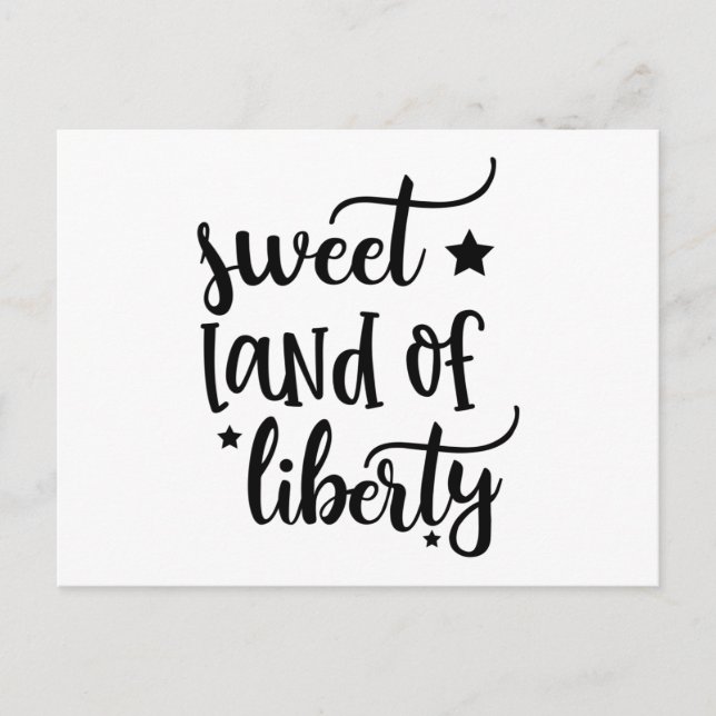 Postal Sweet land of liberty (Anverso)
