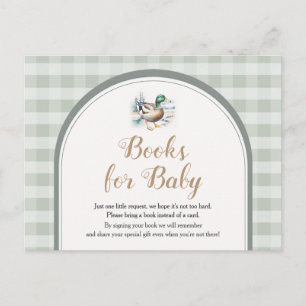 Postal Sweet Little Duckling Mallard Gingham Baby Shower