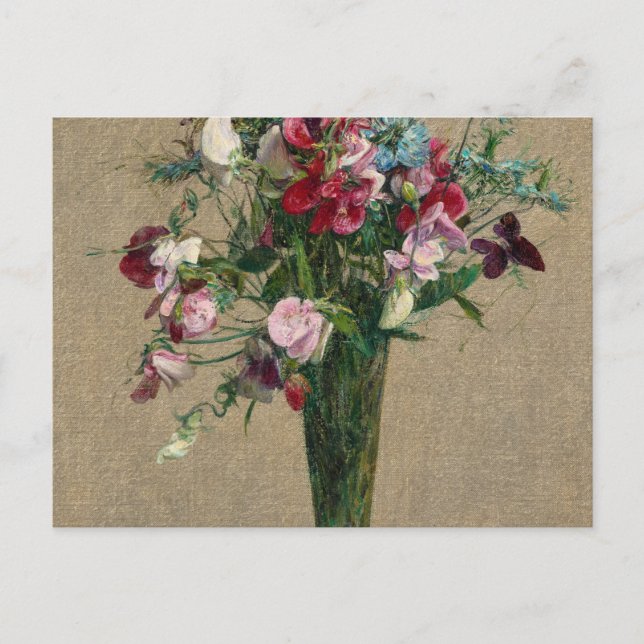 Postal Sweet Peas and Nigelles, 1886 by Fantin-Latour (Anverso)