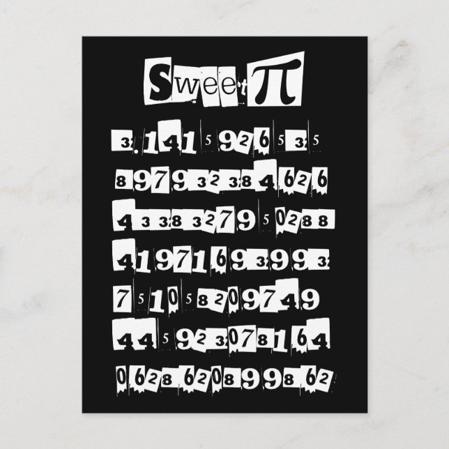Postal Sweet Pi (Anverso)