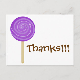 Postal Sweet Purple Lollipop