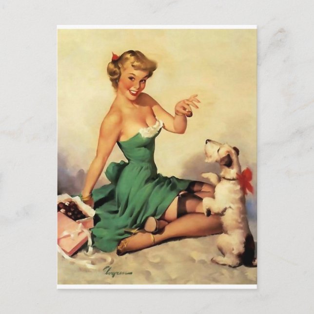 Postal Sweet Tret Pin Up (Anverso)