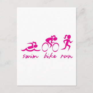 Postal Swim Bike Run Tri Chica