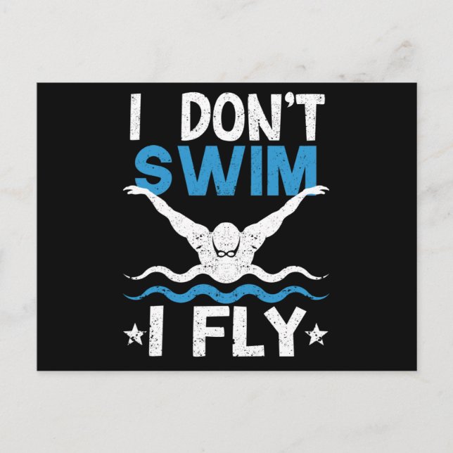 Postal Swimmer Swimming Butterfly Water Sports I (Anverso)