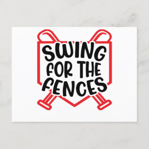 Postal Swing For The Fences Chicas De Softbol De Béisbol