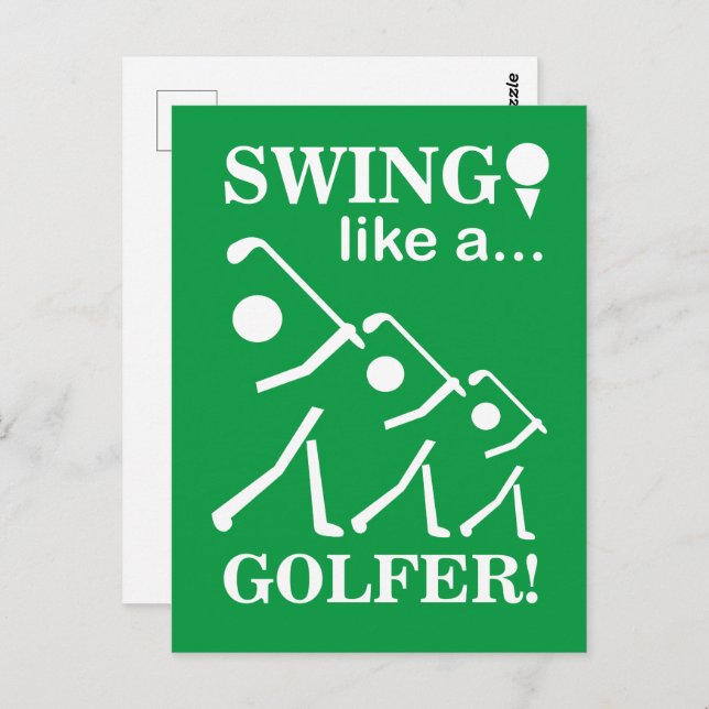 Postal Swing Like A Golfer Golf (Anverso / Reverso)