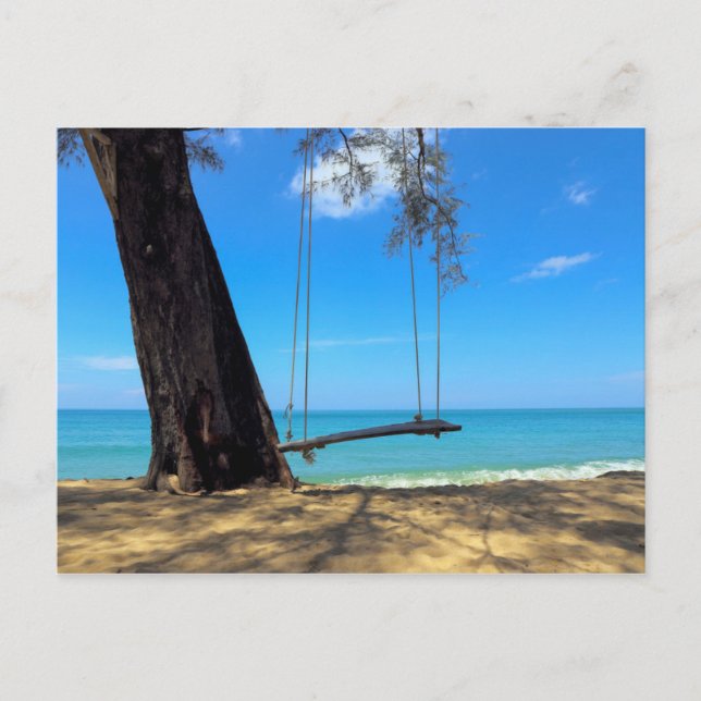 Postal Swings & Tree on the Sand (Anverso)