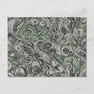 Postal Swirls Modernos De Mediados Del Siglo
