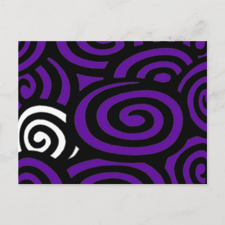 Postal Swirly Sue Purple Post Card