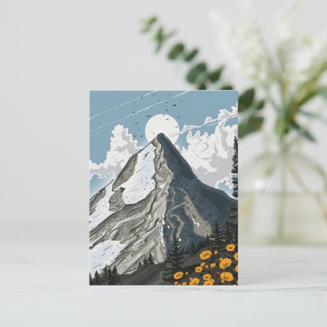 Postal Switzerland Snow Capped Mountain (Anverso de pie)