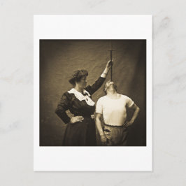 Postal Sword Swallower y Wife Vintage Sideshow Freaks