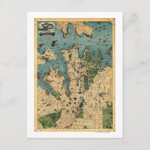 Postal Sydney, Australia, Mapa Panorámico