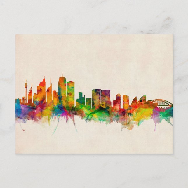 Postal Sydney Australia Skyline Cityscape (Anverso)