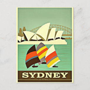 Postal Sydney, Australia, viaje vintage