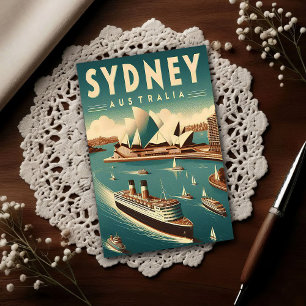 Postal Sydney Australia Viajes Retro 