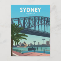 Sydney Harbour Australia Vintage Travel