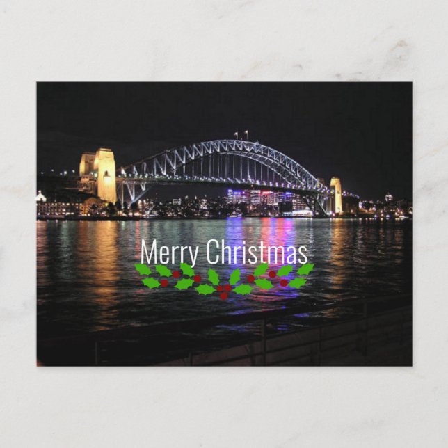Postal Sydney Harbour Bridge - ¡Feliz Navidad! (Anverso)