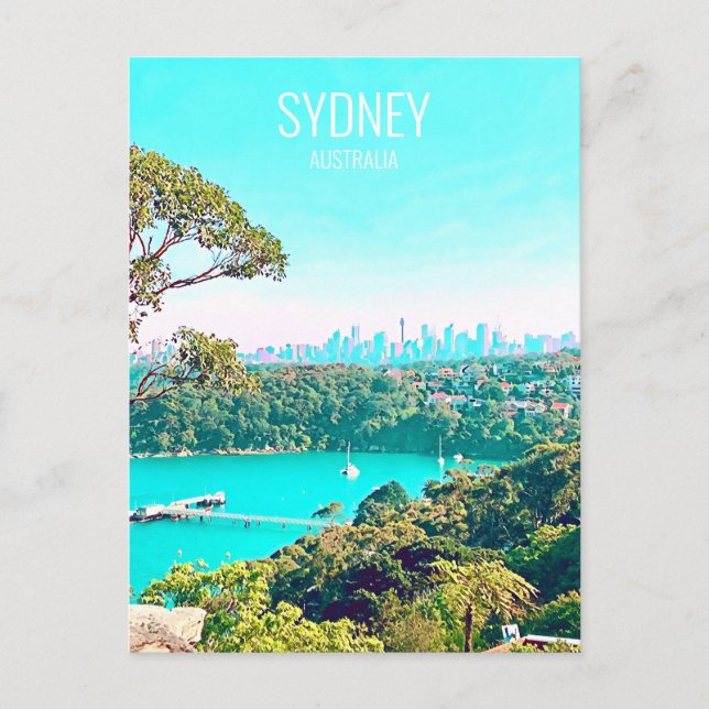 Postal Sydney Harbour Skyline view Mosman (Anverso)