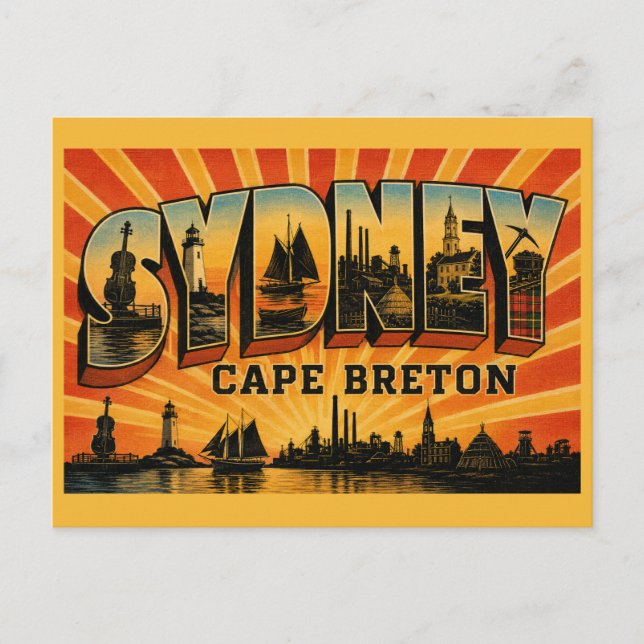 Postal Sydney Nueva Escocia Corazón de la Isla (Anverso)