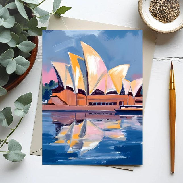 Postal Sydney Opera House Australia Watercolor (Subido por el creador)