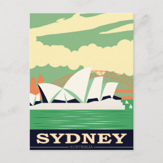 Postal Sydney Opera House Vintage Poster, Your Message