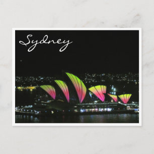 Postal sydney opera vivid naranja