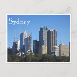 Postal sydney skyline blue