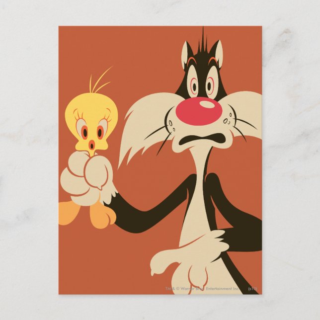 Postal SYLVESTER™ con TWEETY™ (Anverso)