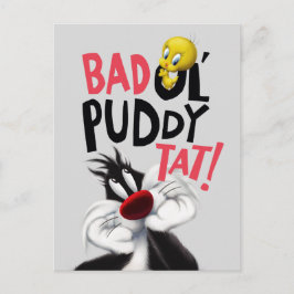 Postal SYLVESTER™ y TWEETY™- Tat de Ola media'