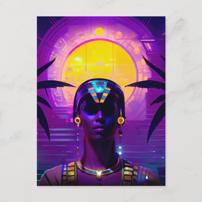 Postal Synthwave Pharaoh (Anverso)