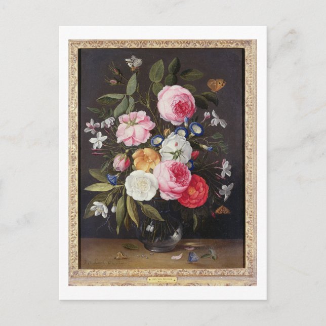 Postal T32512 Vida de las flores en una bolsa, 1661 (ver (Anverso)