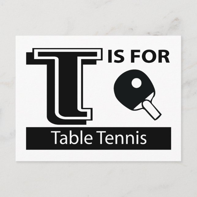 Postal T Es Para Tenis De Mesa (Anverso)