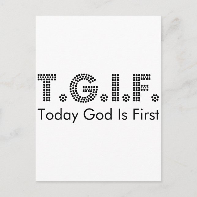 POSTAL T.G.I.F. (Anverso)