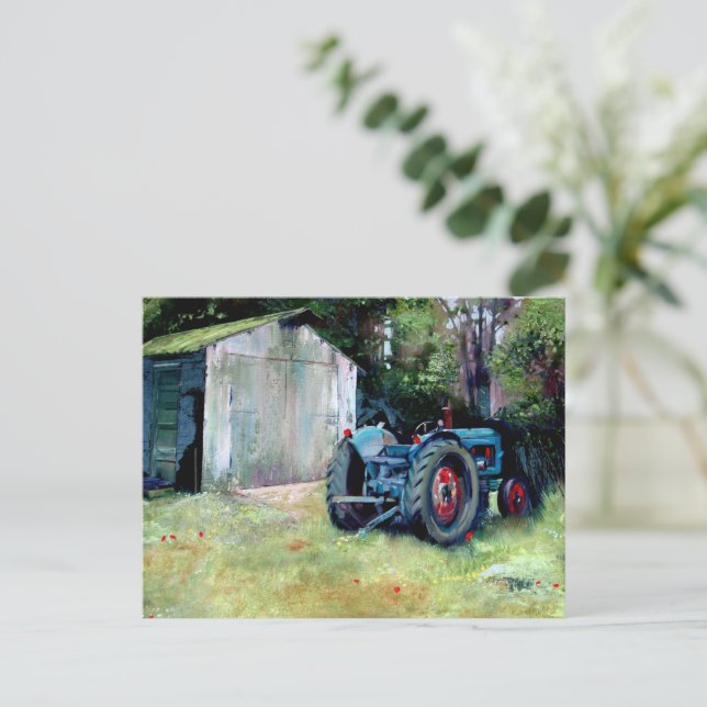 Postal T' Old tractor Postcard (Anverso de pie)