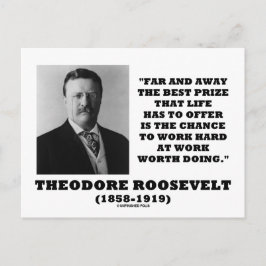 Postal T. Premio Roosevelt Oportunidades de trabajo duro