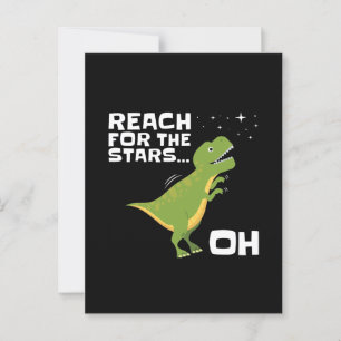 Postal T-Rex alcance para las estrellas graciosas armas c