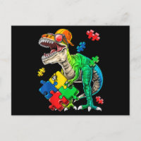 T Rex Dinosaur Autism Awareness Puzzle Pizzle for