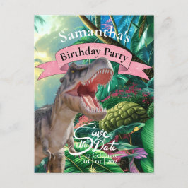 Postal T Rex, mundo Jurásico, Chica de cumpleaños